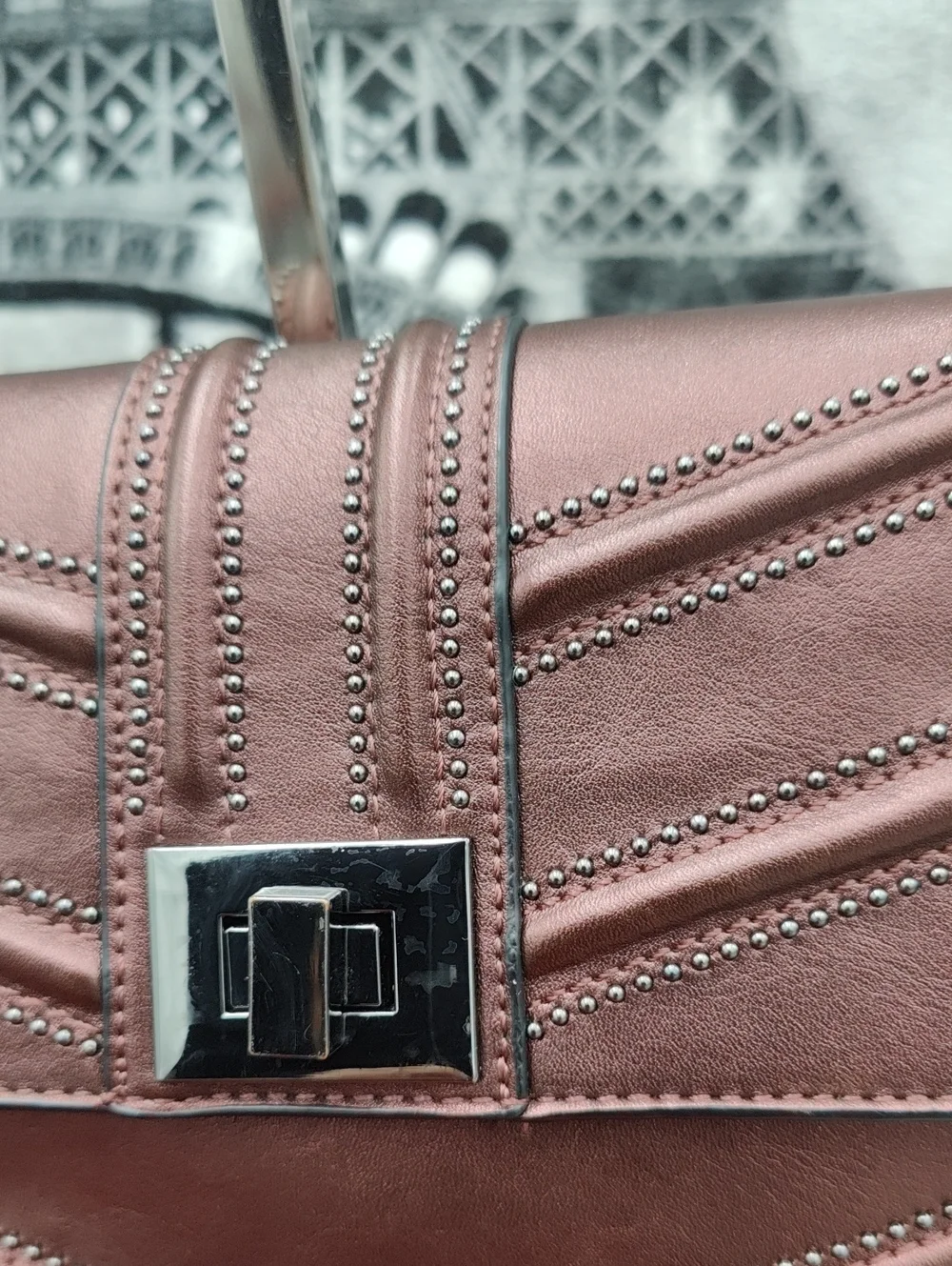 Inc International Concepts Marney Metallic Madeira Faux Leather Bag